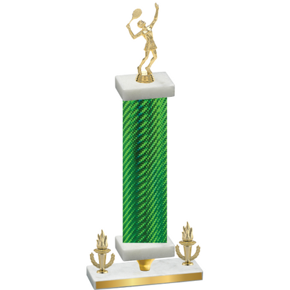 Premium Single Green Carbon Fiber Victory Tennis Trophy