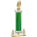 Premium Single Green Carbon Fiber Victory Football Trophy