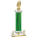 Premium Single Green Carbon Fiber Year Football Trophy