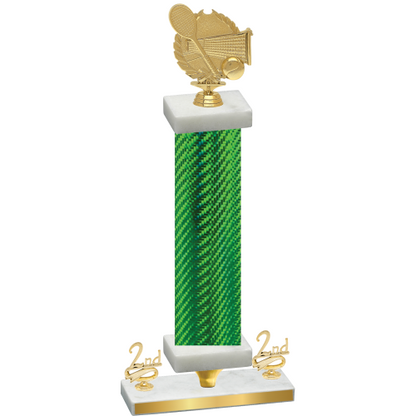 Premium Single Green Carbon Fiber Second Place Tennis Trophy