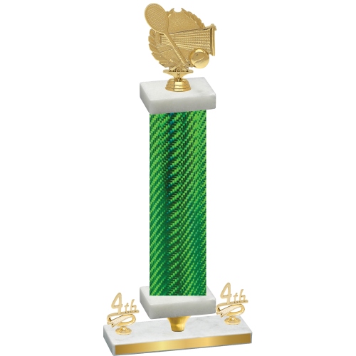 Premium Single Green Carbon Fiber Fourth Place Tennis Trophy