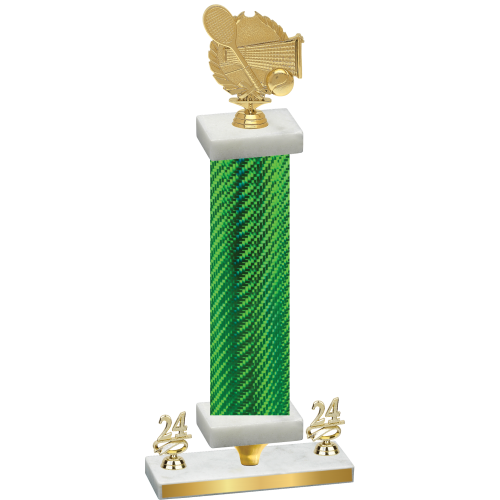 Premium Single Green Carbon Fiber Year Tennis Trophy