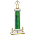 Premium Single Green Carbon Fiber Victory Wrestling Trophy