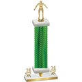 Premium Single Green Carbon Fiber Year Wrestling Trophy