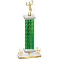 Premium Single Green Carbon Fiber Third Place Volleyball Trophy