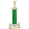 Premium Single Green Carbon Fiber Victory Volleyball Trophy