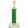 Premium Single Green Carbon Fiber Year Volleyball Trophy