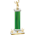 Premium Single Green Carbon Fiber Second Place Volleyball Trophy