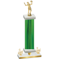 Premium Single Green Carbon Fiber Third Place Volleyball Trophy