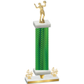 Premium Single Green Carbon Fiber Fourth Place Volleyball Trophy