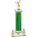 Premium Single Green Carbon Fiber Victory Volleyball Trophy