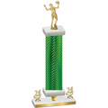 Premium Single Green Carbon Fiber Year Volleyball Trophy