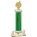 Premium Single Green Carbon Fiber Year Volleyball Trophy
