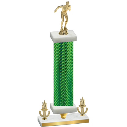 Premium Single Green Carbon Fiber Victory Swimming Trophy