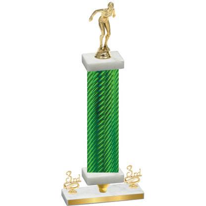 Premium Single Green Carbon Fiber Third Place Tennis Trophy