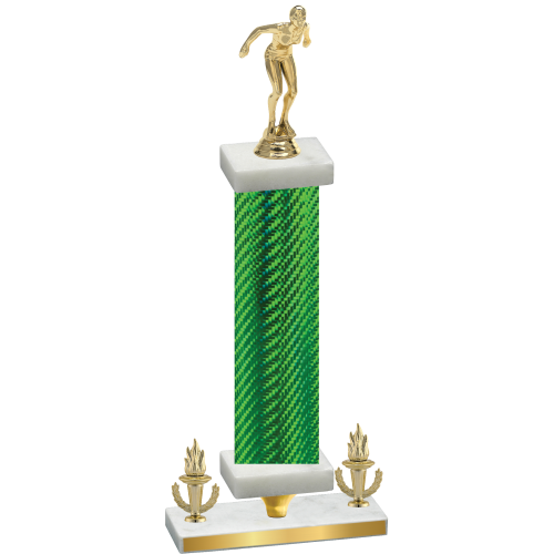 Premium Single Green Carbon Fiber Victory Tennis Trophy