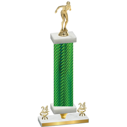 Premium Single Green Carbon Fiber Year Tennis Trophy