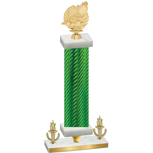 Premium Single Green Carbon Fiber Victory Swimming Trophy
