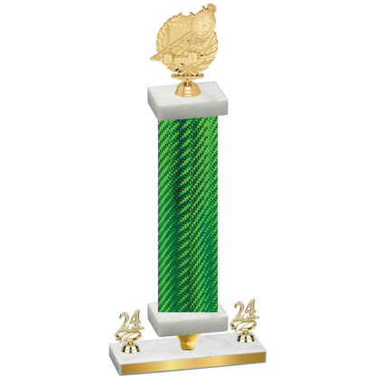 Premium Single Green Carbon Fiber Year Swimming Trophy