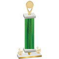 Premium Single Green Carbon Fiber Third Place Insert Trophy