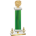 Premium Single Green Carbon Fiber Victory Cheerleading Trophy