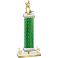 Premium Single Green Carbon Fiber Third Place Hockey Trophy