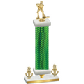 Premium Single Green Carbon Fiber Victory Hockey Trophy