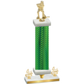 Premium Single Green Carbon Fiber Fourth Place Hockey Trophy