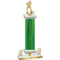 Premium Single Green Carbon Fiber Year Hockey Trophy