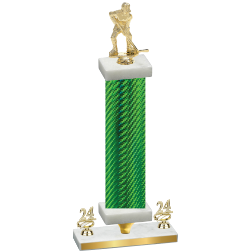 Premium Single Green Carbon Fiber Year Hockey Trophy