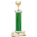 Premium Single Green Carbon Fiber First Place Victory Trophy