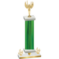 Premium Single Green Carbon Fiber Fourth Place Victory Trophy