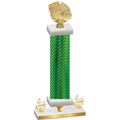 Premium Single Green Carbon Fiber Fourth Place Basketball Trophy