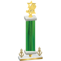 Premium Single Green Carbon Fiber Victory Pickleball Trophy