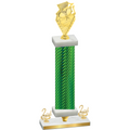Premium Single Green Carbon Fiber Second Place Pickleball Trophy