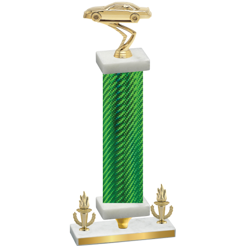 Premium Single Green Carbon Fiber Victory Cars Trophy