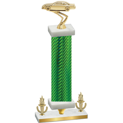 Premium Single Green Carbon Fiber Victory Cars Trophy