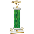 Premium Single Green Carbon Fiber Year Cars Trophy