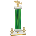 Premium Single Green Carbon Fiber Victory Fishing Trophy
