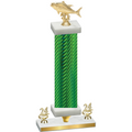 Premium Single Green Carbon Fiber Year Fishing Trophy