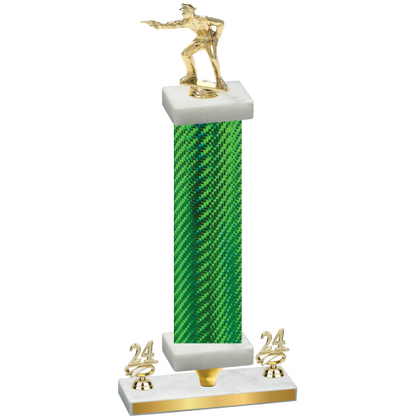 Premium Single Green Carbon Fiber Year Shooter Trophy
