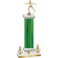 Premium Single Green Carbon Fiber Victory Skater Trophy