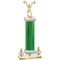 Premium Single Green Carbon Fiber Victory Weights Trophy