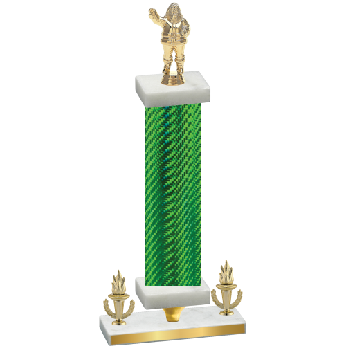 Premium Single Green Carbon Fiber Victory Holiday Trophy