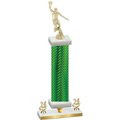 Premium Single Green Carbon Fiber Year Basketball Trophy