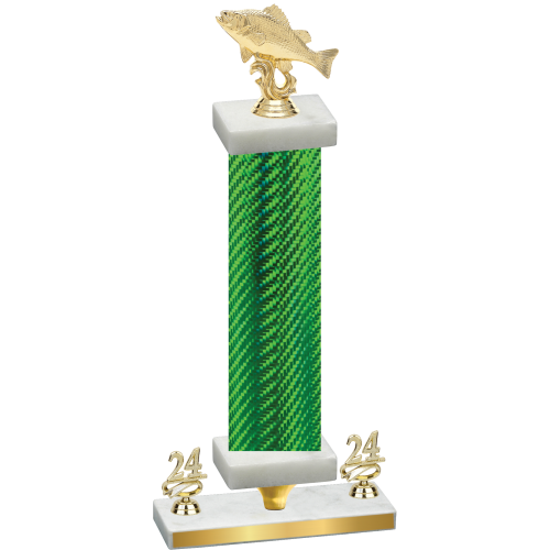 Premium Single Green Carbon Fiber Year Fishing Trophy