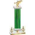 Premium Single Green Carbon Fiber Victory Fishing Trophy
