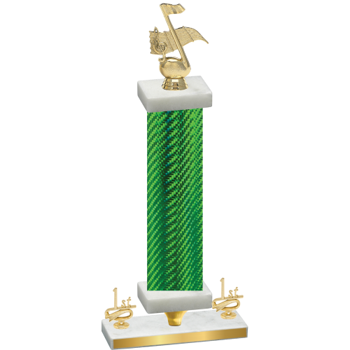Premium Single Green Carbon Fiber First Place Music Trophy
