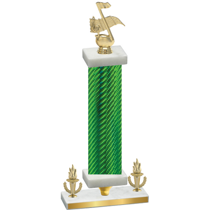 Premium Single Green Carbon Fiber Victory Music Trophy