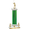 Premium Single Green Carbon Fiber Victory Golf Trophy